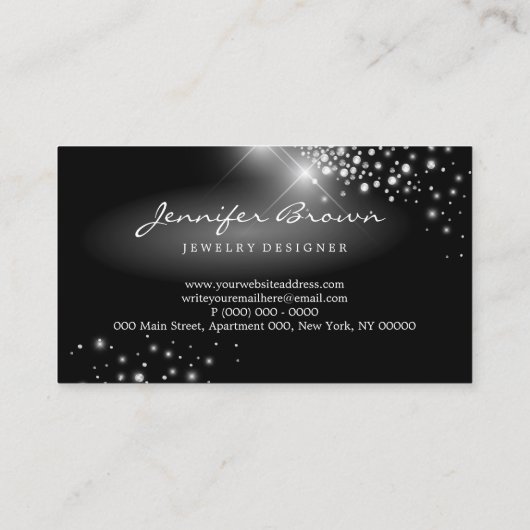 Silberschmuck Visitenkarte (Rückseite)