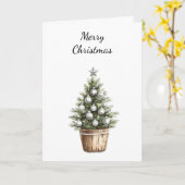 Silberschmuck Weihnachtsbaum Karte (Gelbe Blume)