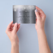 Silberschnee-Hochzeitbudget Save the Date Flyer (Gruppe)