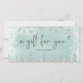 Silberschneeblau Logo-Geschenkgutschein (Vorderseite)