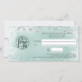 Silberschneeblau Logo-Geschenkgutschein (Rückseite)