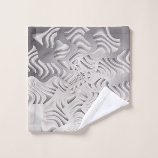 Silberschneeflocke Badhandtuch Set (Waschlappen)