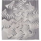 Silberschneeflocke Duschvorhang (Vorderseite)