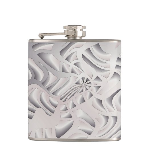 Silberschneeflocke Flachmann (Vorderseite)