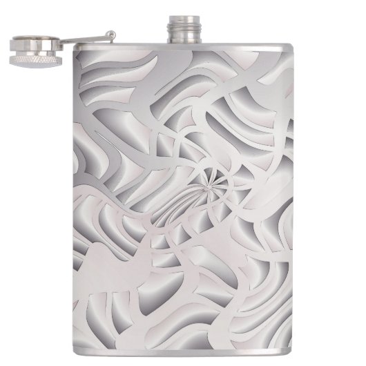 Silberschneeflocke Flachmann (Geöffnet)