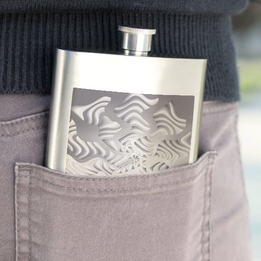 Silberschneeflocke Flachmann (Beispiel)