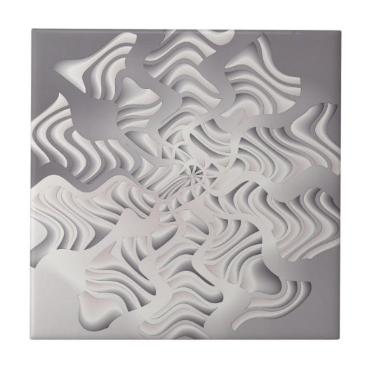 Silberschneeflocke Fliese (Vorderseite)