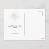 Silberschneeflocke Foto-Urlaubspost Feiertagspostkarte (Rückseite)