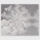 Silberschneeflocke Geschenkpapier (Flach)