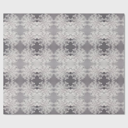 Silberschneeflocke Geschenkpapier (Flach)