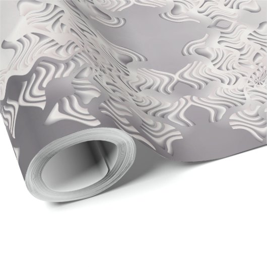 Silberschneeflocke Geschenkpapier (Rolleneckpunkt)