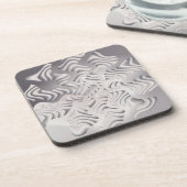 Silberschneeflocke Getränkeuntersetzer (Linke Seite)