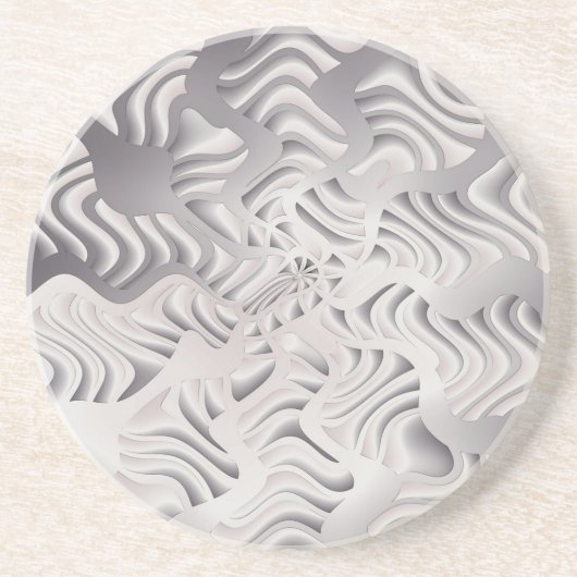 Silberschneeflocke Getränkeuntersetzer (Vorne)