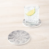 Silberschneeflocke Getränkeuntersetzer (Seite)