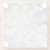 Silberschneeflocke Glasuntersetzer (Rückseite)