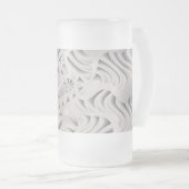 Silberschneeflocke Mattglas Bierglas (VorderseiteRechts)