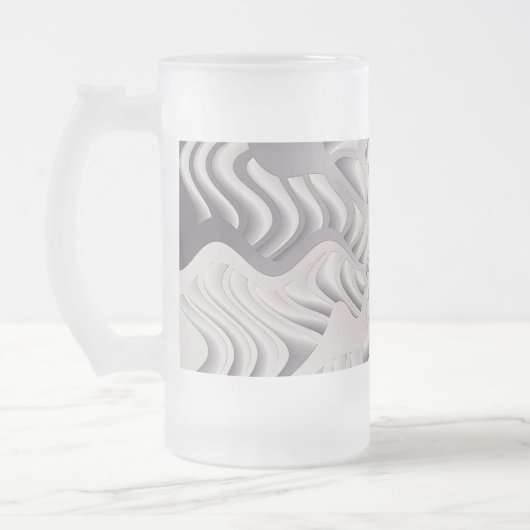 Silberschneeflocke Mattglas Bierglas (Links)