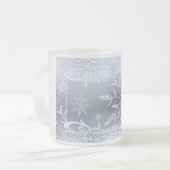 Silberschneeflocke mattierte Tasse (Vorderseite Links)