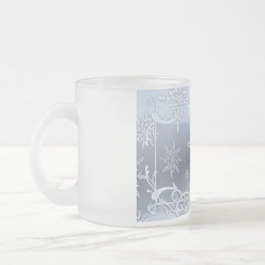 Silberschneeflocke mattierte Tasse (Links)