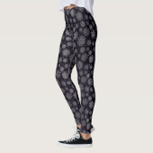Silberschneeflocke mit Fischskala Leggings (Links)