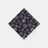 Silberschneeflocke mit Fischskala Serviette (Ecke)