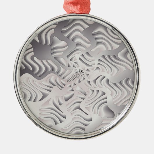 Silberschneeflocke Ornament Aus Metall (Vorne)