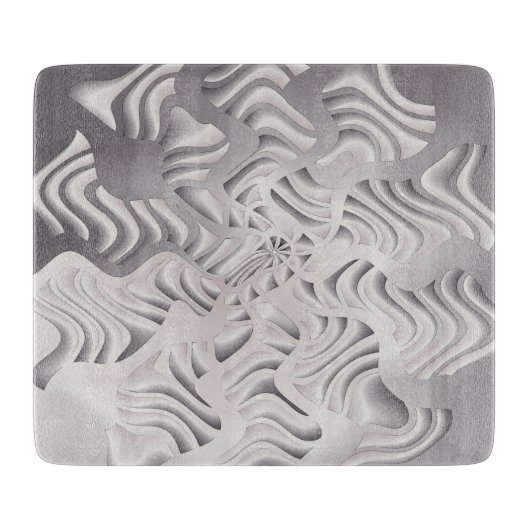 Silberschneeflocke Schneidebrett (Vorderseite)