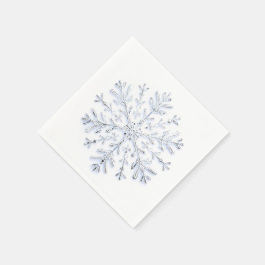 Silberschneeflocke Serviette (Ecke)