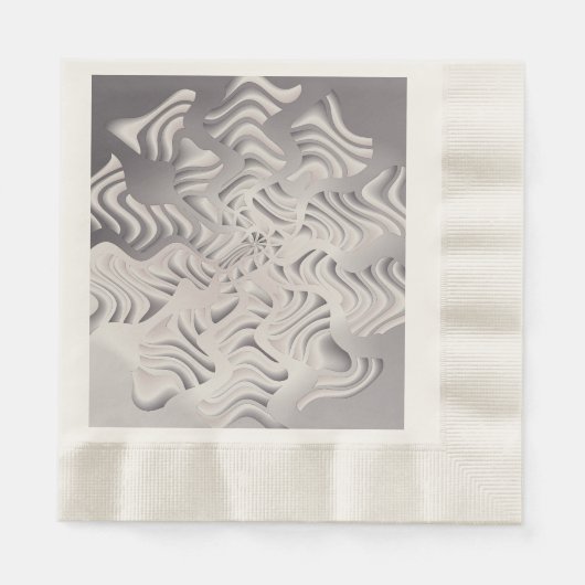 Silberschneeflocke Serviette (Vorderseite)