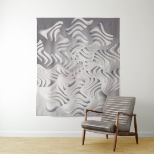 Silberschneeflocke Wandteppich