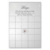 Silberschneeflocken Brautparty Bingokarten Tischnummer (Rückseite)