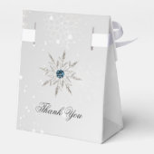 Silberschneeflocken-Brautparty-Liebhaberkiste Geschenkschachtel (Rückseite)
