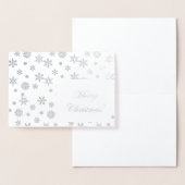 Silberschneeflocken Frohe Weihnachten! Folienkarte (Anzeige)