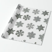 Silberschneeflocken, gefroren geschenkpapier (Ungerollt)
