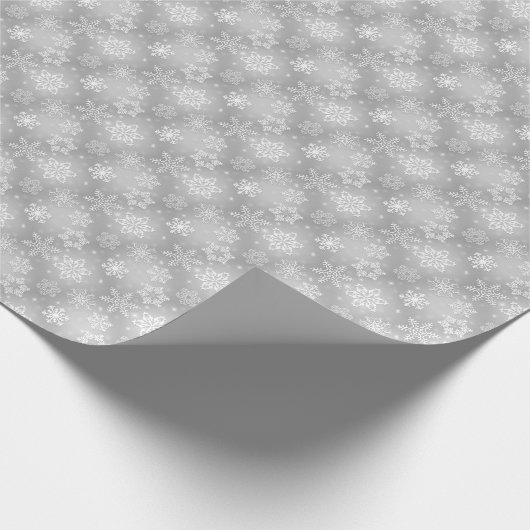 Silberschneeflocken Geschenkpapier (Ecke)