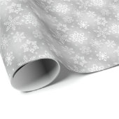 Silberschneeflocken Geschenkpapier (Rolleneckpunkt)