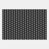 Silberschneeflocken Geschenkpapier Set (Vorderseite)