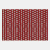 Silberschneeflocken Geschenkpapier Set (Vorderseite 2)