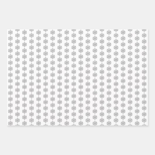 Silberschneeflocken Geschenkpapier Set (Vorderseite)