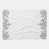 Silberschneeflocken Geschirrtuch (Horizontal)