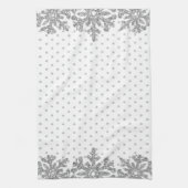 Silberschneeflocken Geschirrtuch (Vertikal)