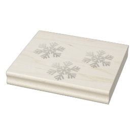 Silberschneeflocken Gummistempel