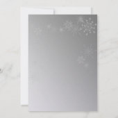 Silberschneeflocken Hochzeit Einladung (Rückseite)