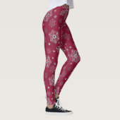 Silberschneeflocken in dunkelrot leggings (Rechts)