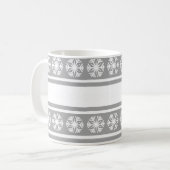 Silberschneeflocken Kaffeetasse (Vorderseite Links)