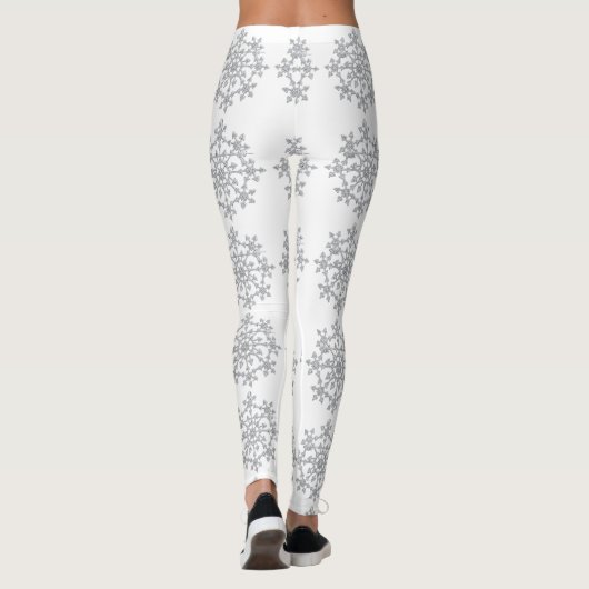 Silberschneeflocken Leggings (Rückseite)