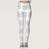 Silberschneeflocken Leggings (Vorderseite)