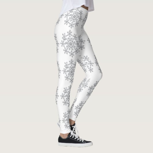 Silberschneeflocken Leggings (Rechts)