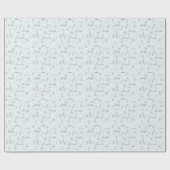 Silberschneeflocken mit Individuelle Name Geschenkpapier (Flach)