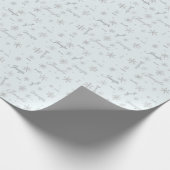 Silberschneeflocken mit Individuelle Name Geschenkpapier (Ecke)